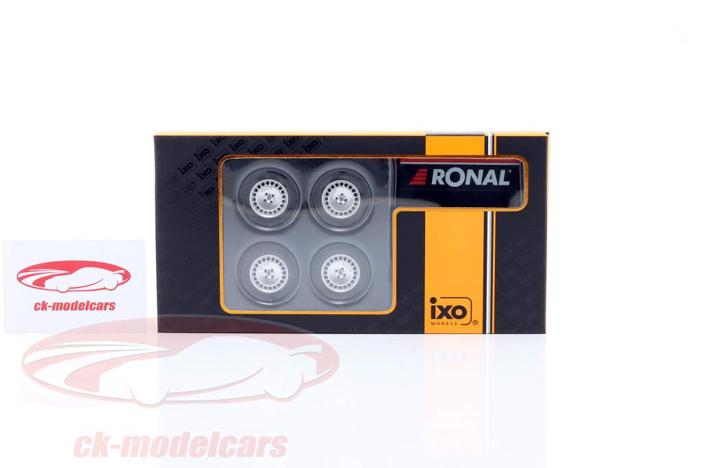 Tires and rims Set (4 pieces) Ronal Turbo with Stand 1:18 Ixo