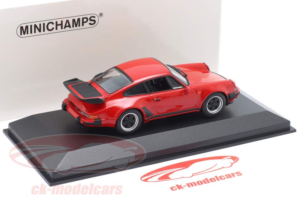 Porsche 911 (930) Turbo Byggeår 1977 rød 1:43 Minichamps