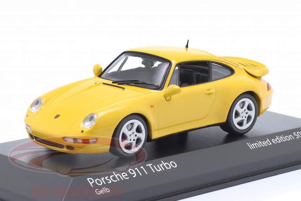 Porsche 911 (993) Turbo S Baujahr 1995 gelb 1:43 Minichamps