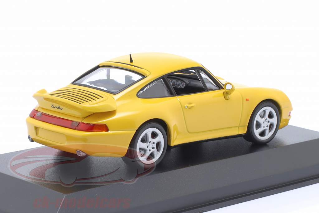 Porsche 911 (993) Turbo S Ano de construção 1995 amarelo 1:43 Minichamps