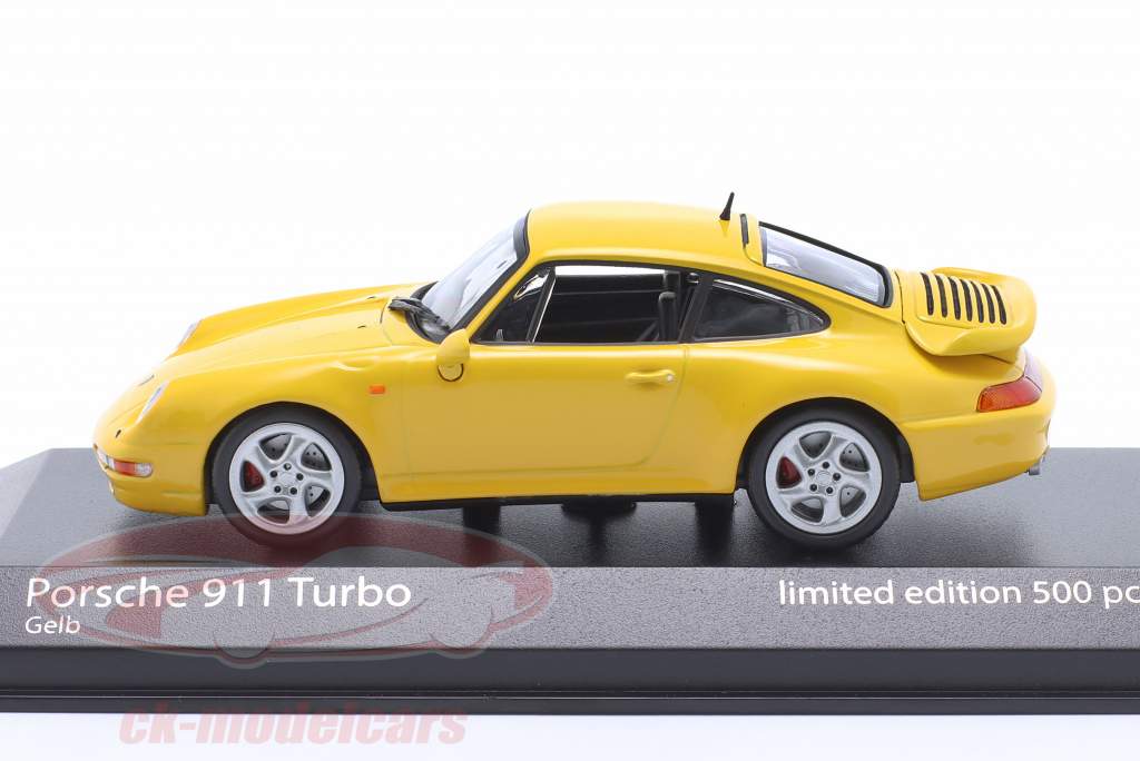 Porsche 911 (993) Turbo S Год постройки 1995 желтый 1:43 Minichamps