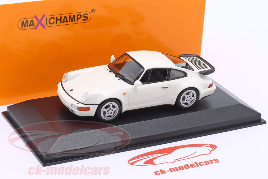 Porsche 911 (964) Turbo Baujahr 1990 weiß 1:43 Minichamps