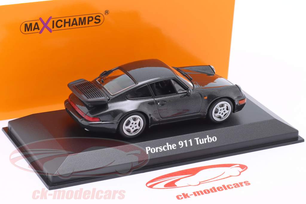 Porsche 911 (964) Turbo Год постройки 1990 жемчужно-черный 1:43 Minichamps