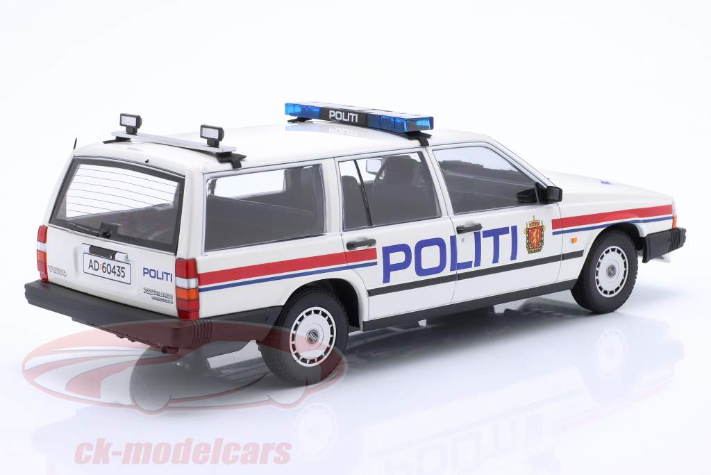 Volvo 740 GL Break 建設年 1986 警察 ノルウェー 1:18 Minichamps