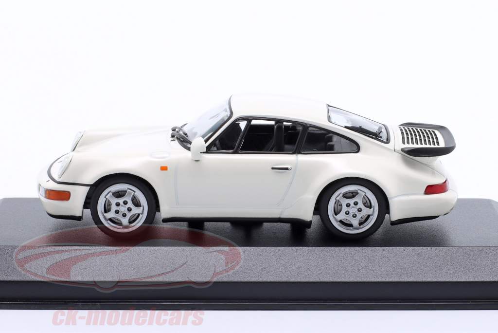 Porsche 911 (964) Turbo Год постройки 1990 белый 1:43 Minichamps