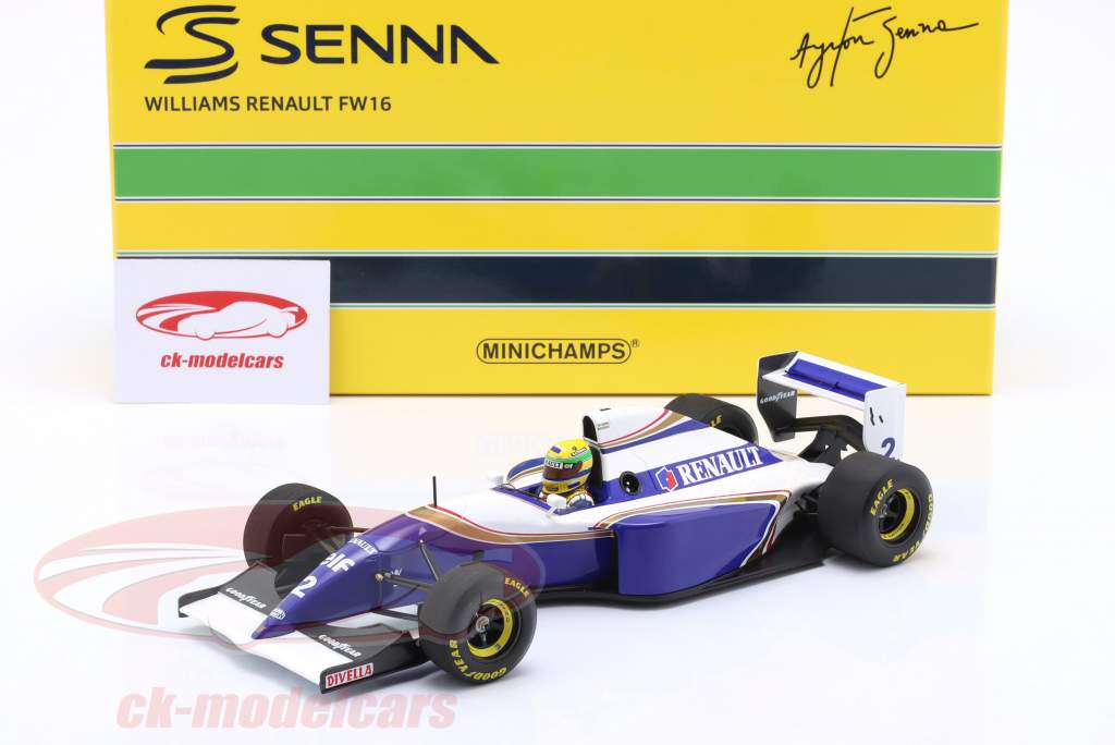 Ayrton Senna Williams FW16 #2 prueba fórmula 1 1994 1:18 Minichamps