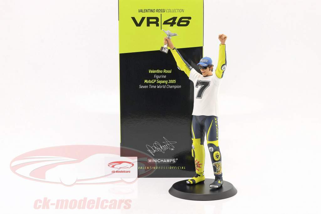 Valentino Rossi 7 раз Мир чемпион MotoGP Sepang 2005 фигура 1:6 Minichamps