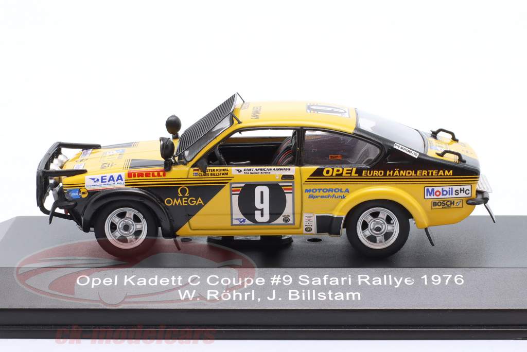 Opel Kadett C Coupe #9 Safari Rallye 1976 Röhrl, Billstam 1:43 CMR