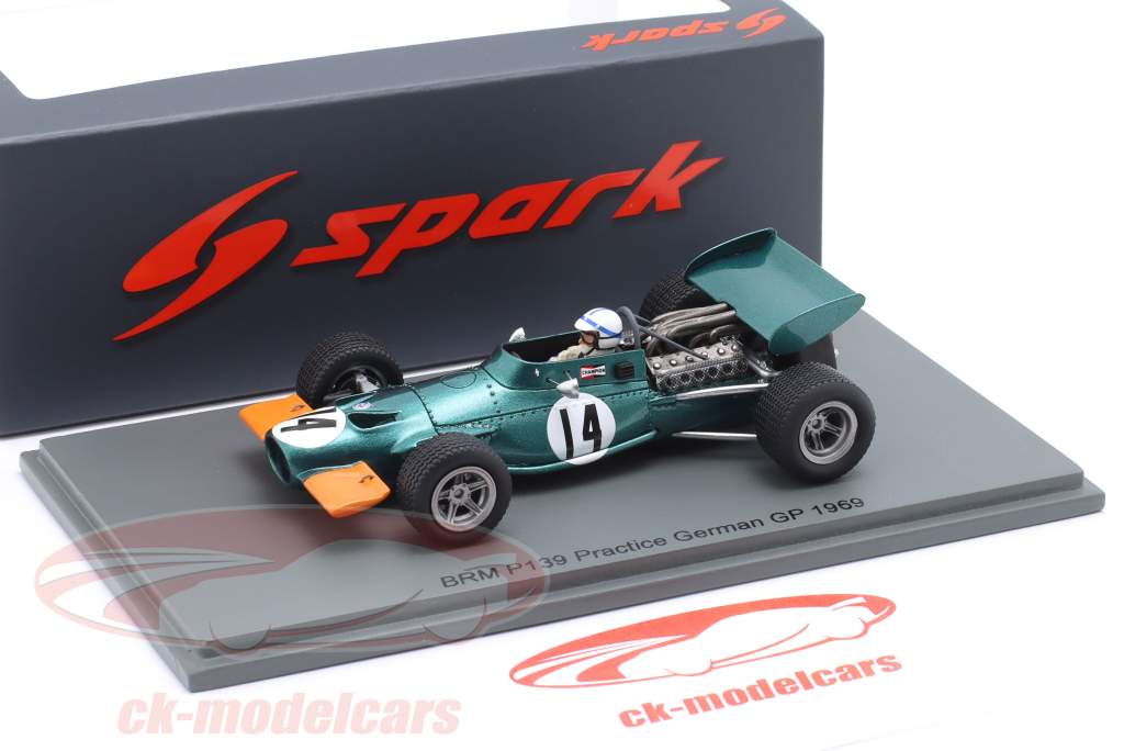 John Surtees BRM P139 #14 Prática Alemanha GP Fórmula 1 1969 1:43 Spark