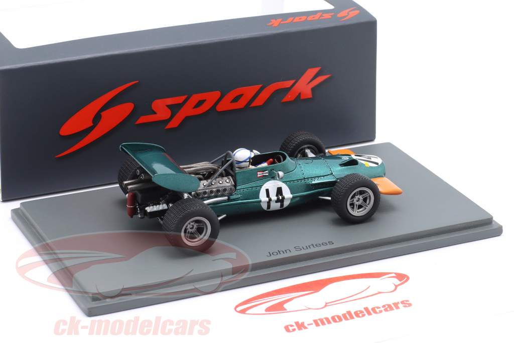John Surtees BRM P139 #14 Oefening Duitsland GP formule 1 1969 1:43 Spark