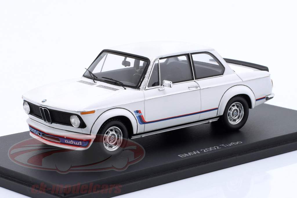 BMW 2002 Turbo Bouwjaar 1973 wit 1:43 Spark