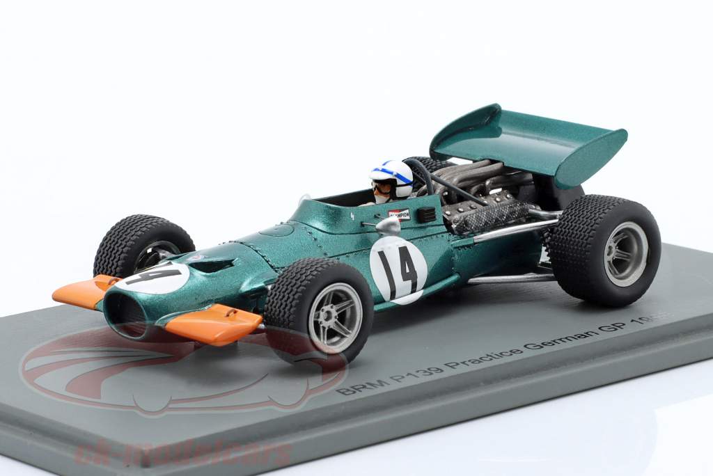 John Surtees BRM P139 #14 Prática Alemanha GP Fórmula 1 1969 1:43 Spark