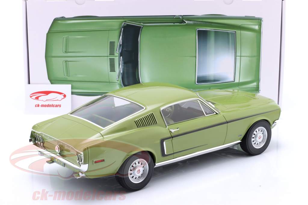 Ford Mustang Fastback GT year 1968 light green metallic 1:12 Norev