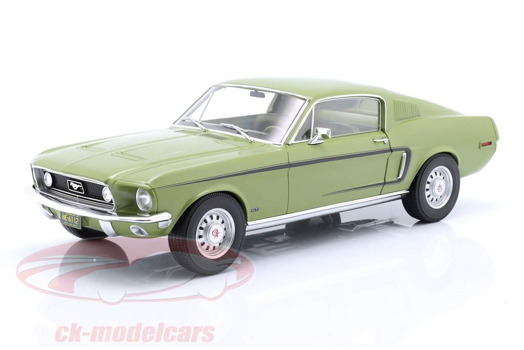 Ford Mustang Fastback GT Anno di costruzione 1968 verde chiaro metallico 1:12 Norev