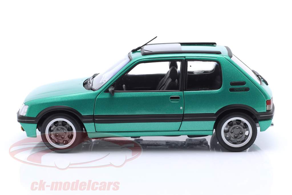 Peugeot 205 GTi 1.9 Griffe 1991 Green Metallic con tettuccio 1:18