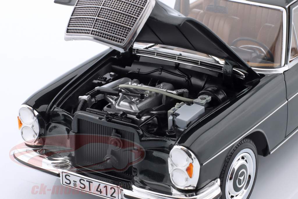 Mercedes-benz 280 SE Ano de construção 1968 verde escuro metálico 1:18 Norev