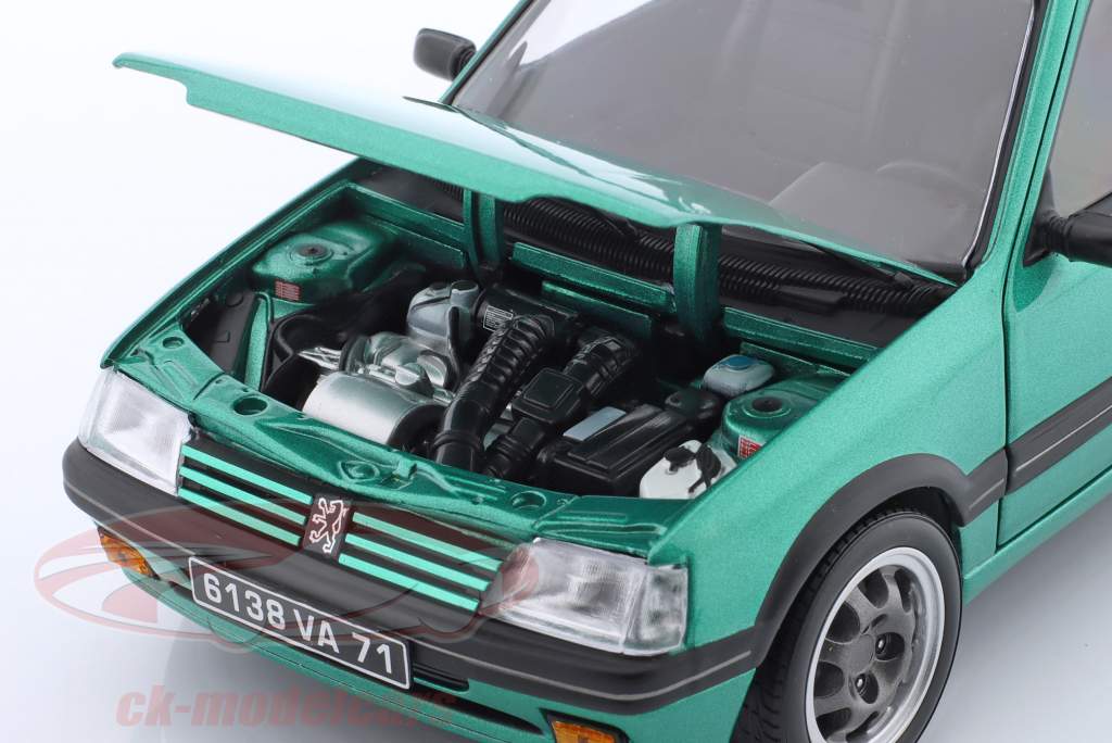 Peugeot 205 GTI Griffe Anno di costruzione 1991 verde metallico 1:18 Norev
