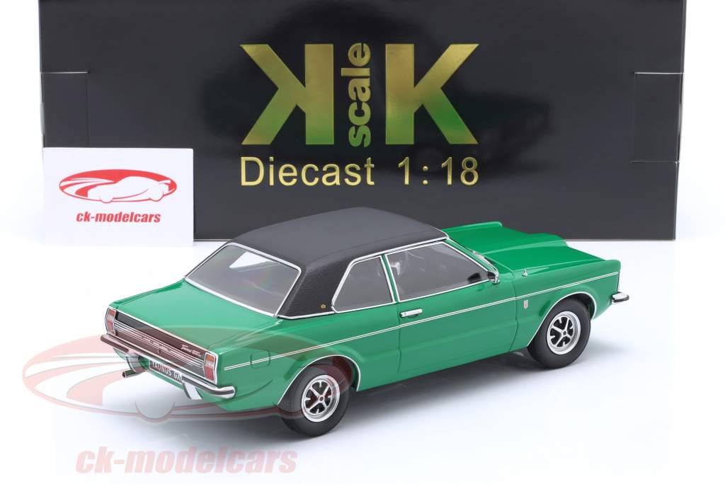 Ford Taunus GXL Limousine 1971 verde / negro mate 1:18 KK-Scale