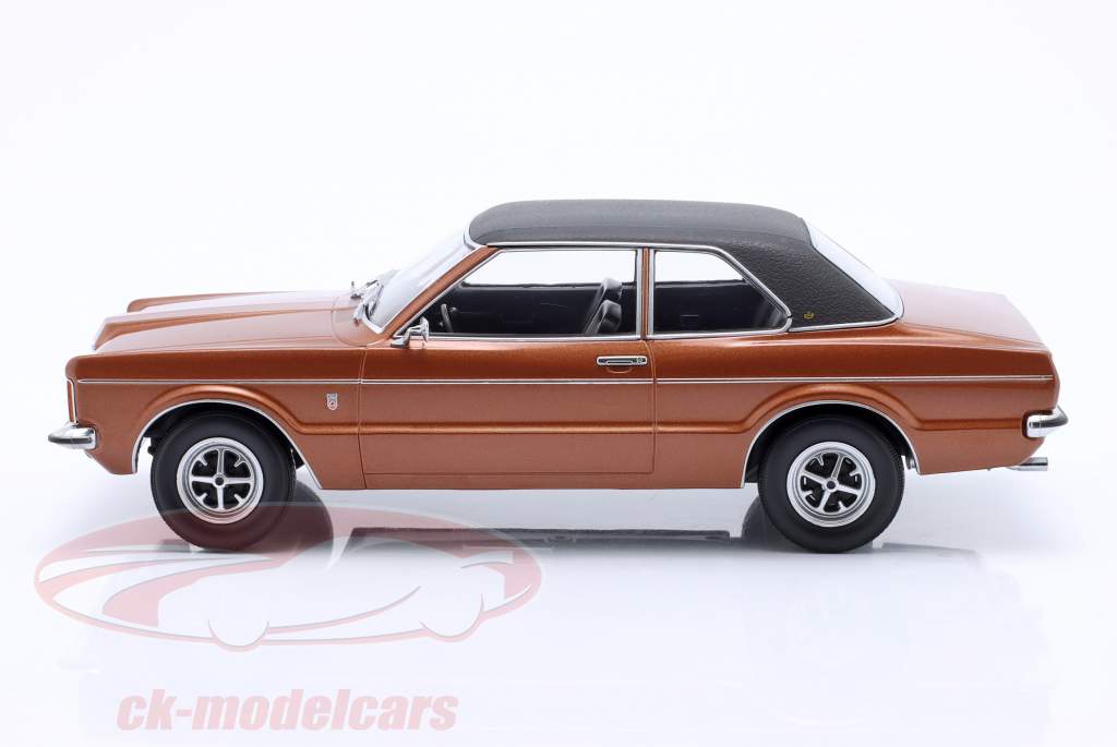 Ford Taunus GXL Limousine 1971 marrón metálico / negro mate 1:18 KK-Scale