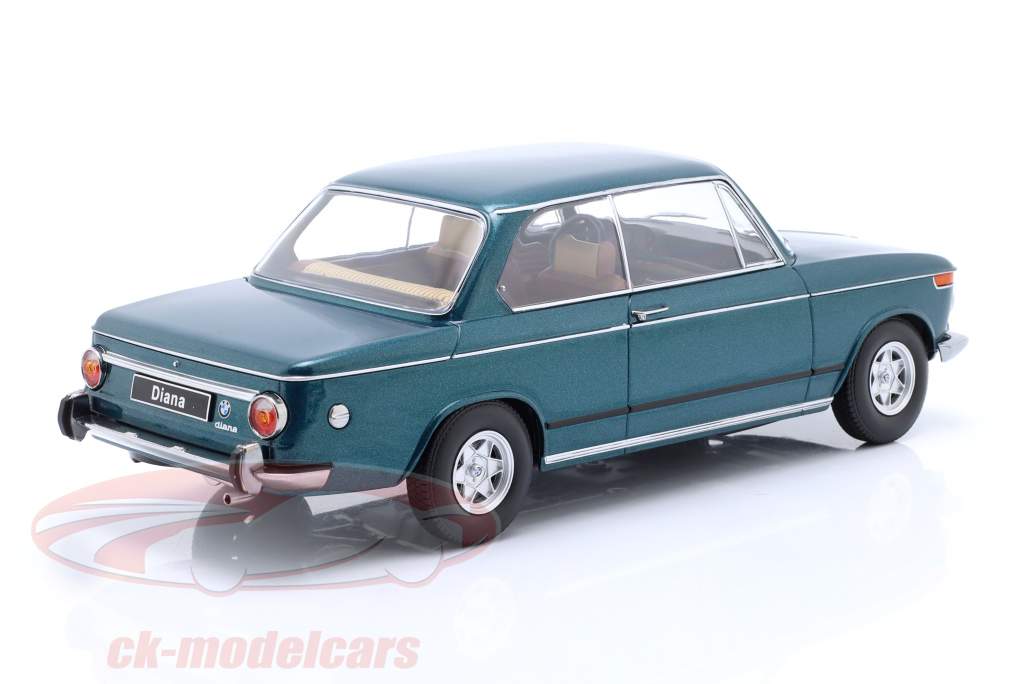 BMW 2002 ti Diana year 1970 turquoise metallic 1:18 KK-Scale