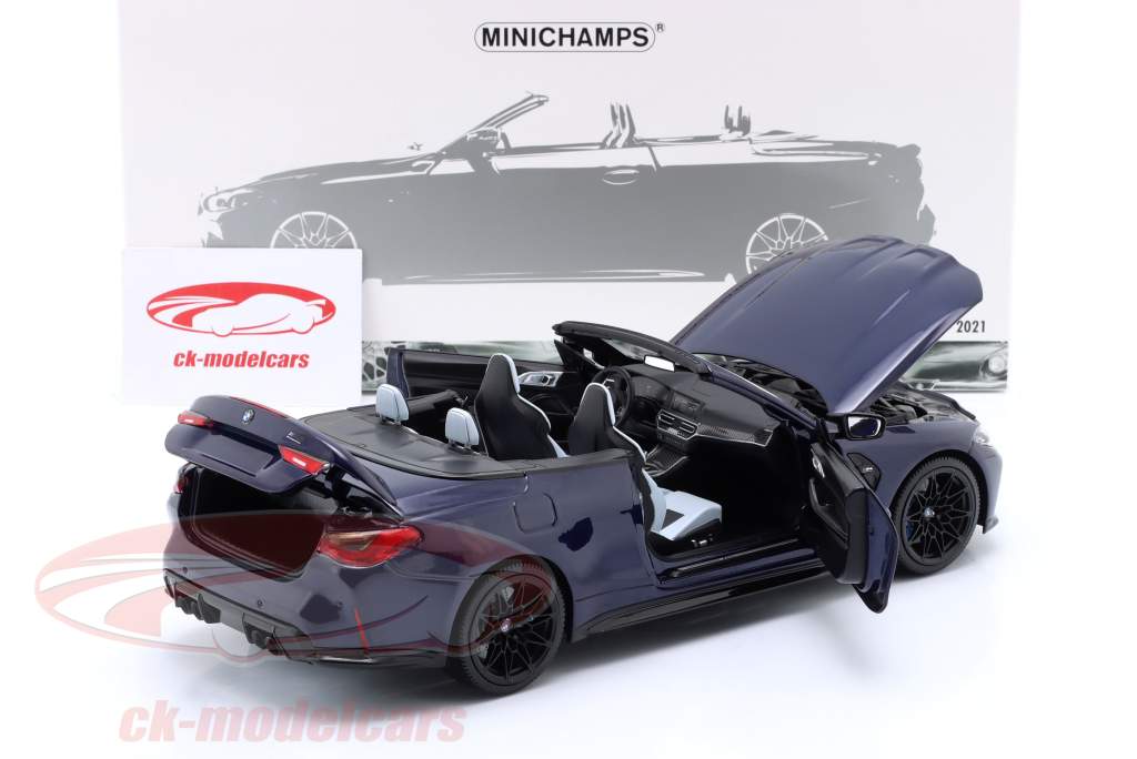 Minichamps 1:18 BMW M4 Cabriolet (G83) year 2021 dark blue