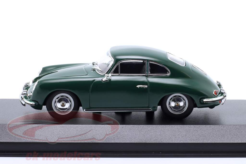 Porsche 356B Coupe Byggeår 1961 mørkegrøn 1:43 Minichamps