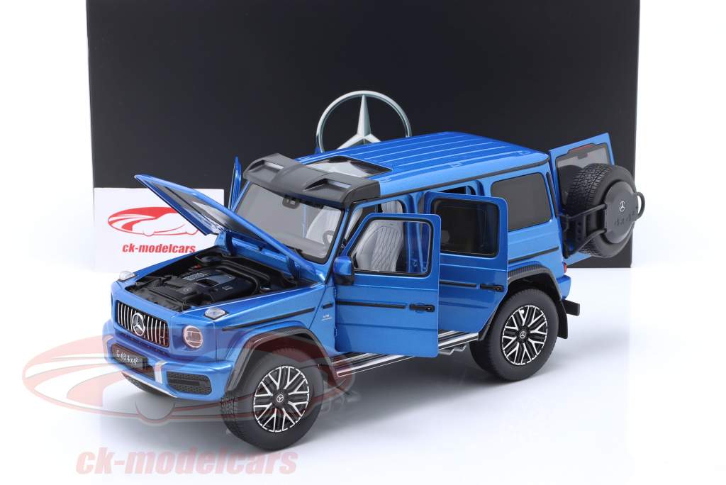 Mercedes-Benz AMG G63 (W463) 4x4 Byggeår 2022 sydhav blå 1:18 iScale