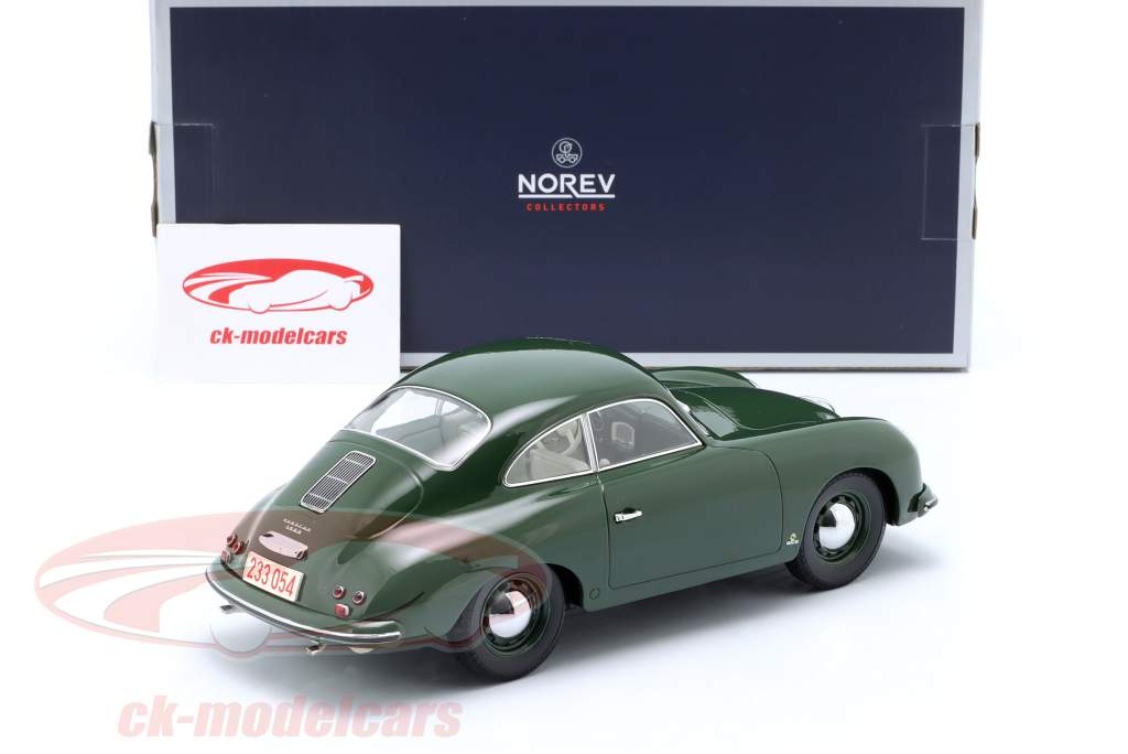 Porsche 356 Coupe Год постройки 1954 темно-зеленый 1:18 Norev