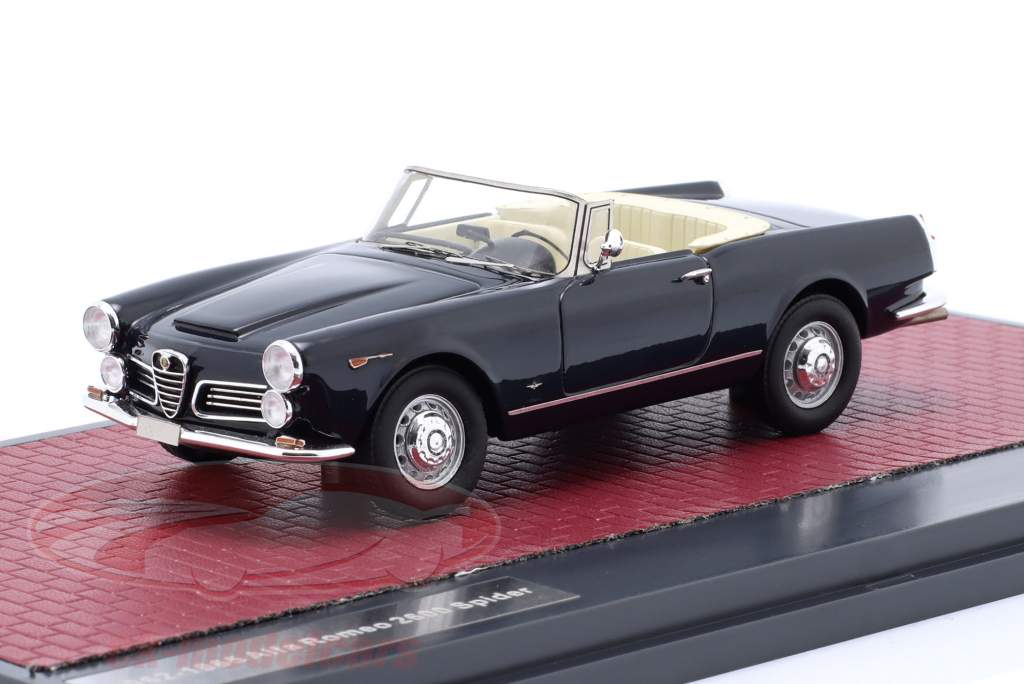 Alfa Romeo 2600 Spider Anno di costruzione 1962-1965 blu scuro 1:43 Matrix