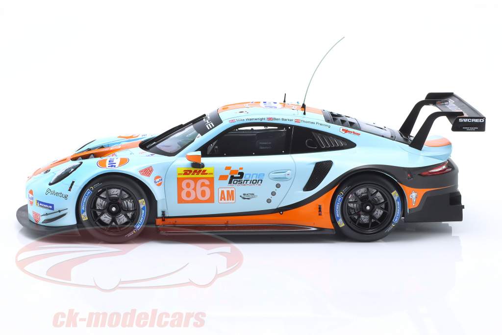 Porsche 911 RSR #86 1000 Meilen Sebring WEC 2019 Gulf Racing 1:18 Ixo