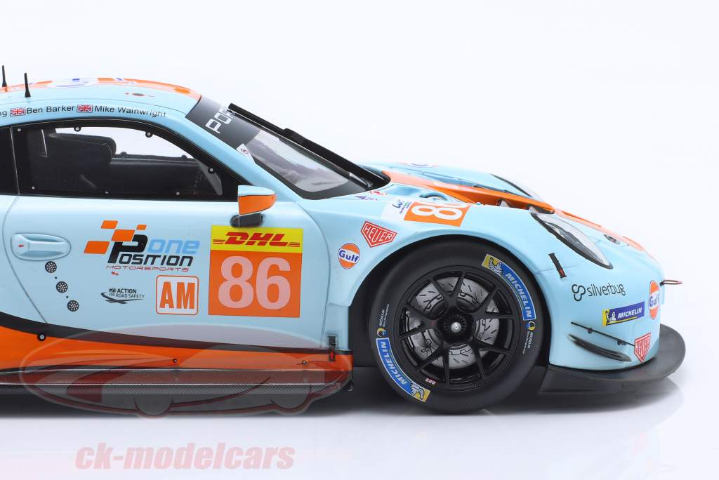 Porsche 911 RSR #86 1000 Miles Sebring WEC 2019 Gulf Racing 1:18 Ixo