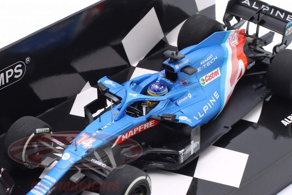 Fernando Alonso Alpine A521 #14 3rd Katar GP Formel 1 2021 1:43 Minichamps