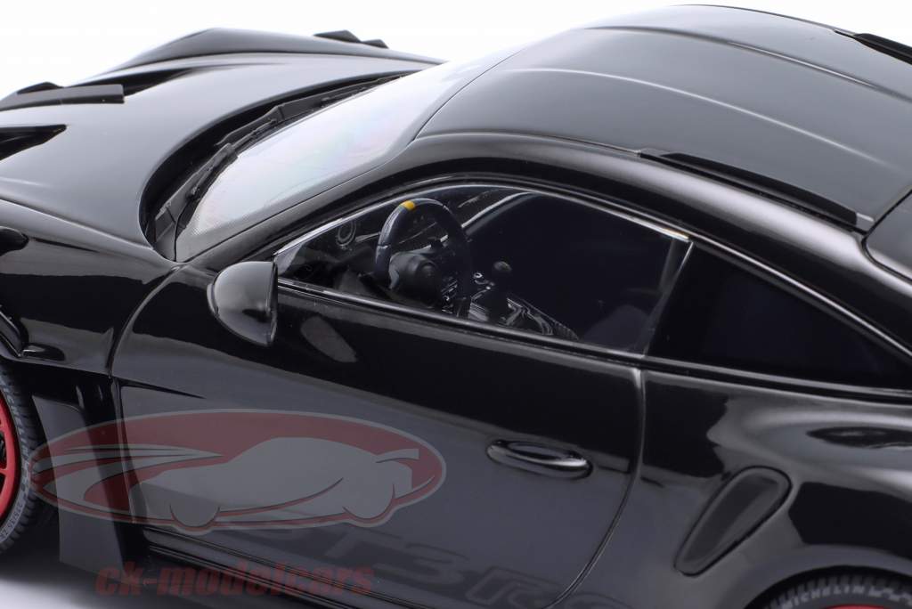 Porsche 911 (992) GT3 RS Ano de construção 2023 preto / Vermelho aros 1:18 Minichamps