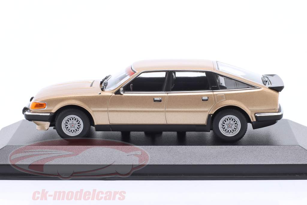 Rover Vitesse 3500 V8 Byggeår 1986 guld metallisk 1:43 Minichamps