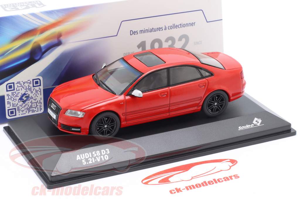 Audi S8 (D3) 5.2l V10 Anno di costruzione 2010 rosso 1:43 Solido