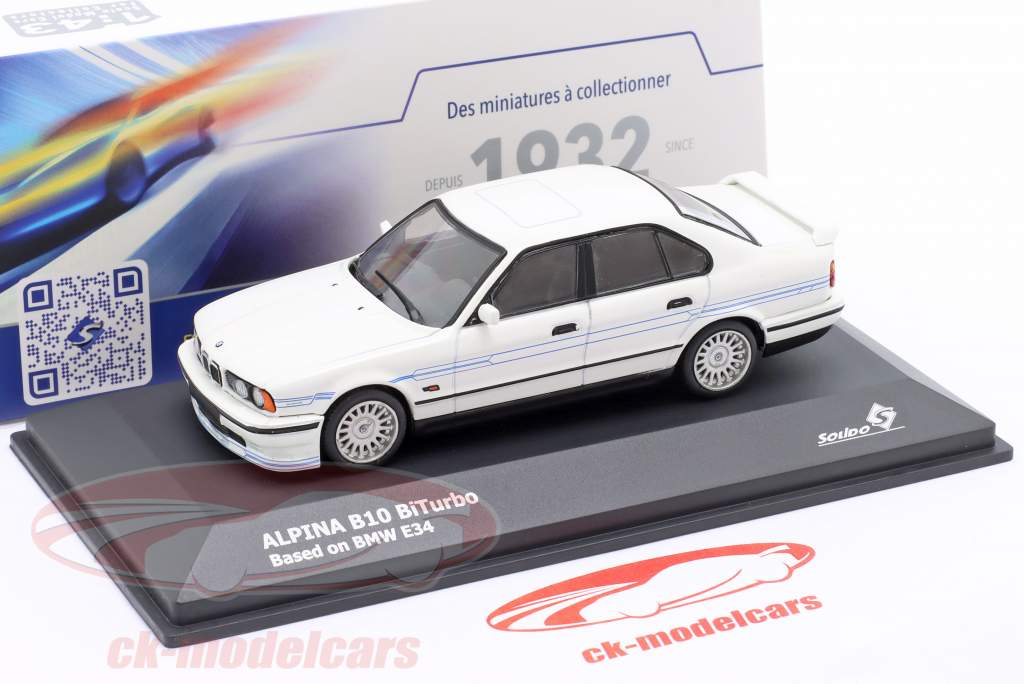 Alpina B10 BiTurbo (BMW E34) year 1994 white 1:43 Solido