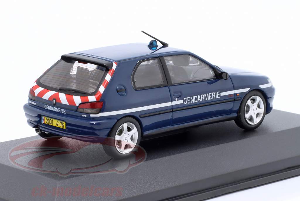 Peugeot 306 S16 Gendarmerie 1998 blauw 1:43 Solido