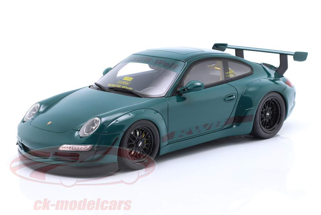 Porsche 911 (997) RWB Rauh-Welt Body Kit Syunkashuto 2021 绿色的 1:18 GT-Spirit