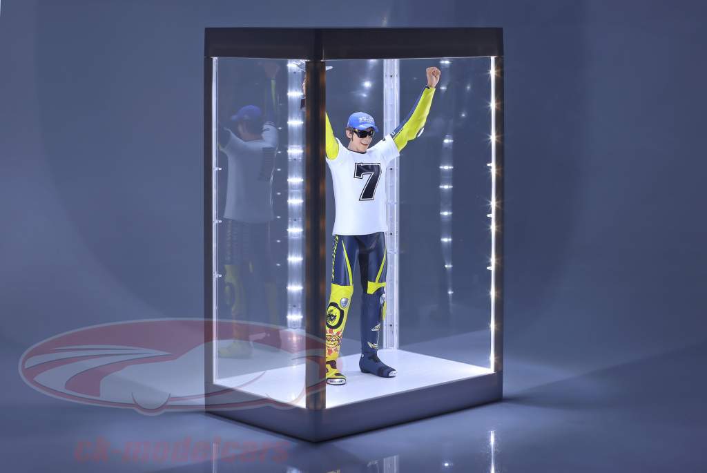 Single display case with LED lighting for figures scale 1:6 white Triple9