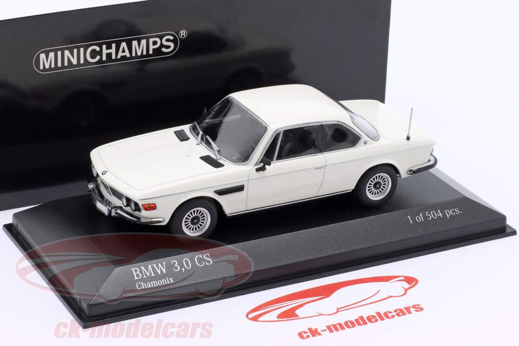 BMW 3.0 CS Anno di costruzione 1969 bianco 1:43 Minichamps