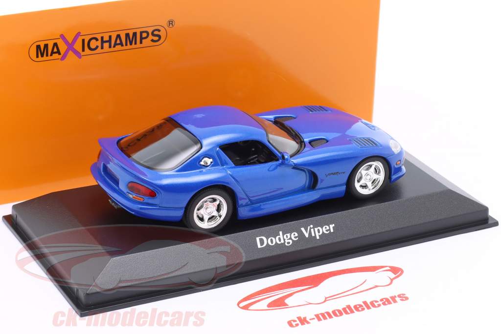 Dodge Viper Byggeår 1990 blå metallisk 1:43 Minichamps