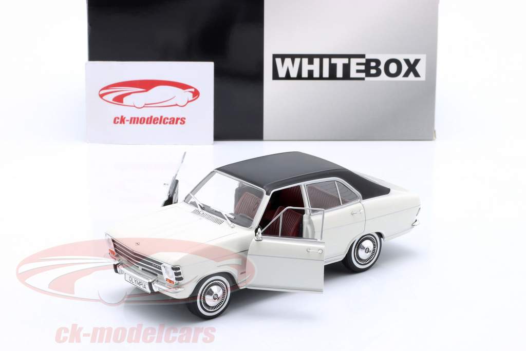 Opel Olympia A Año de construcción 1967 blanco / negro 1:24 WhiteBox