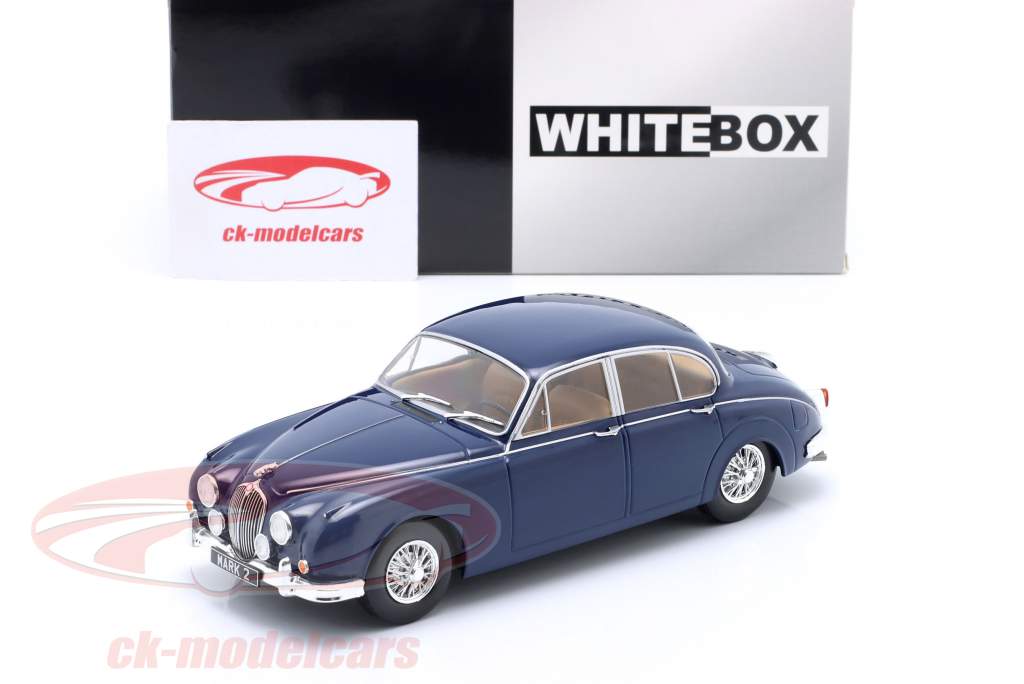 Jaguar MK2 Año de construcción 1960 azul oscuro 1:24 WhiteBox