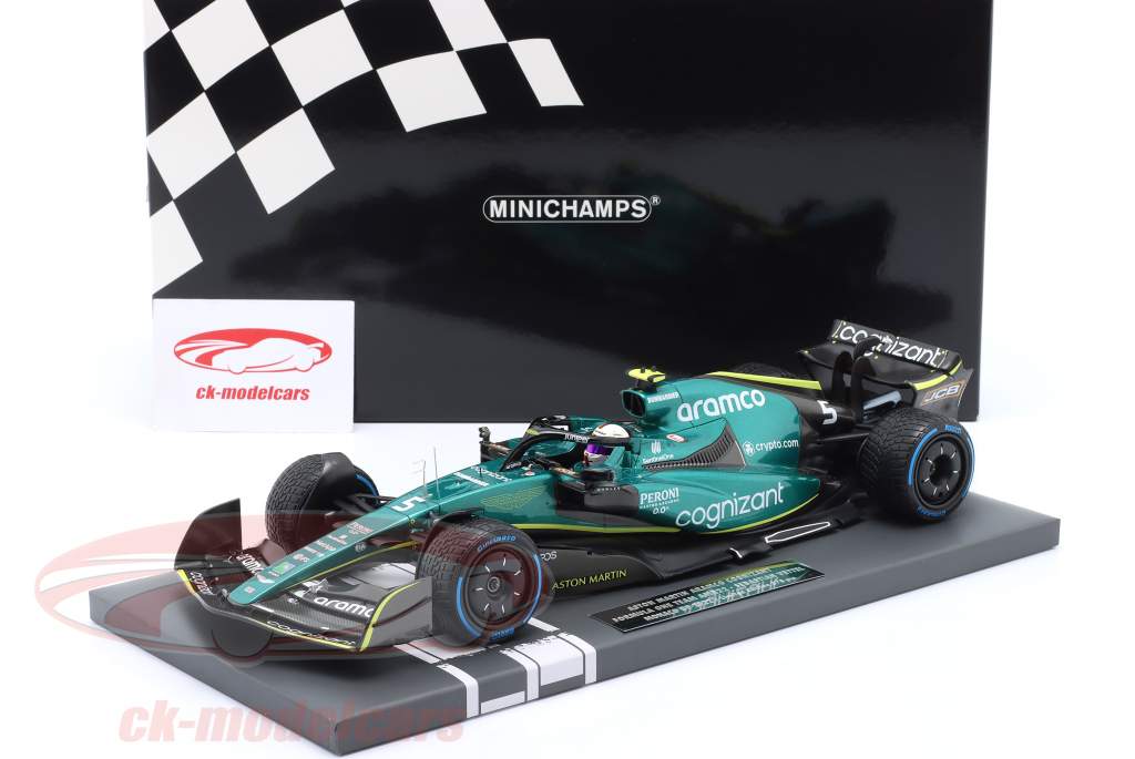 S. Vettel Aston Martin AMR22 #5 Mônaco GP Fórmula 1 2022 1:18 Minichamps