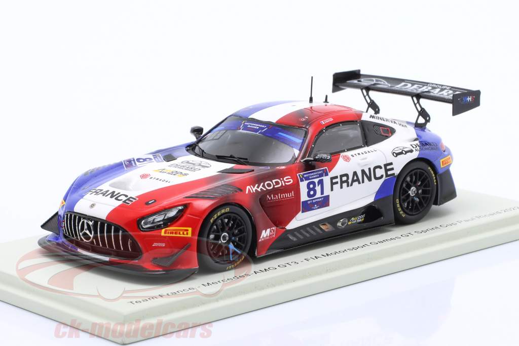 Mercedes-Benz AMG GT3 #81 GT Sprint Cup Paul Ricard 2022 Team France 1:43 Spark