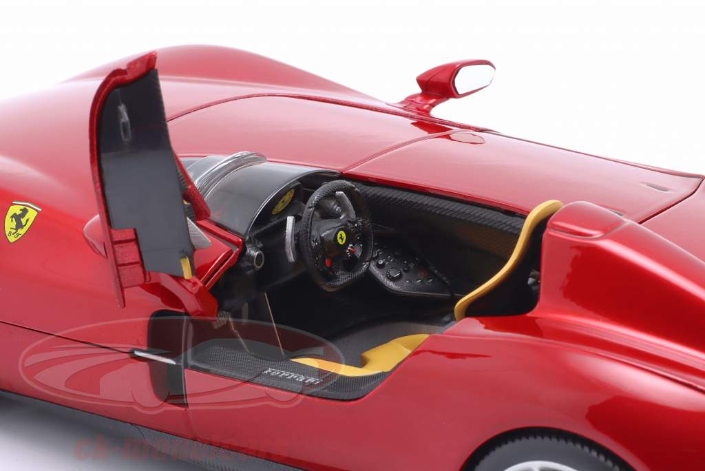 Ferrari Monza SP1 Bouwjaar 2019 rood metalen 1:18 Bburago Signature