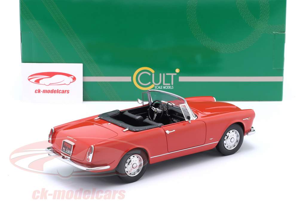 Alfa Romeo 2600 Spider Touring year 1961 red 1:18 Cult Scale