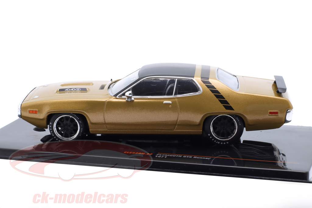 Plymouth GTX Runner Byggeår 1971 guld metallisk 1:43 Ixo