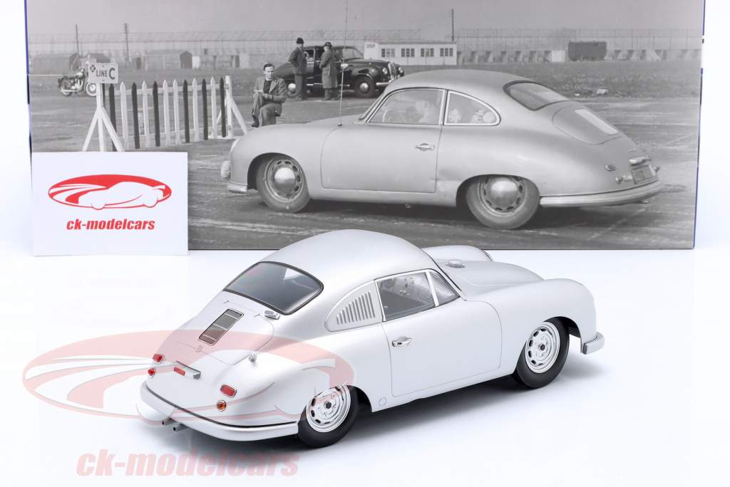 Porsche 356 SL Plain Body Version 1951 sølv 1:18 WERK83