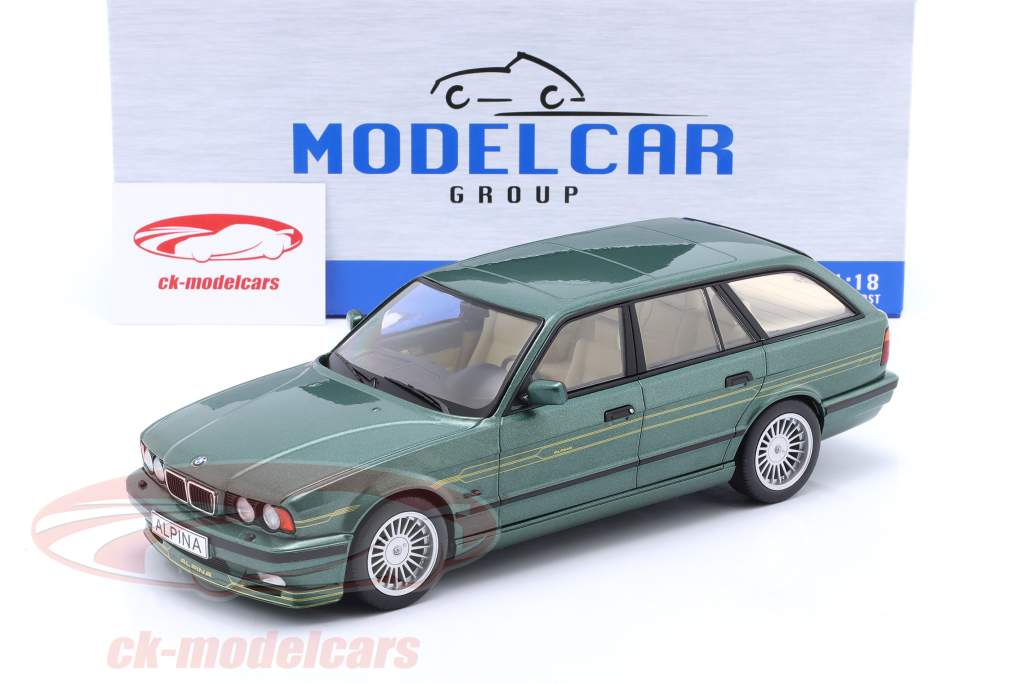 BMW Alpina B10 4.6 Touring (E34) 1991 verde oscuro metálico 1:18 Model Car Group